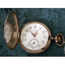 Vintage 1930's Helvetia Pocket Watch in Full Hunter Silver Case